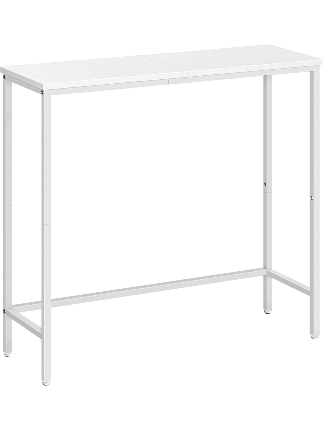 Waski stolik konsolowy 75 cm, kompaktowy stolik do przedpokoju, salonu lub sypialni, bialy